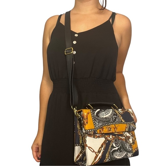 Ankara African Print Multicolored Convertible Crossbody Purse Handbag New - Picture 5 of 8